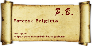 Parczek Brigitta névjegykártya